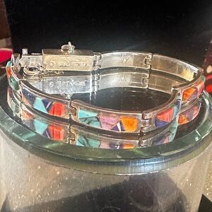 Beautiful Multi Stone Inlay Bracelet